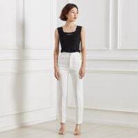 PIMNATTA Iris Pants White กางเกงขาเดฟ สีขาว