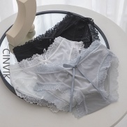 CINVIK Women s Sexy Lace Panties Medium Waist Underpants Lightweight And