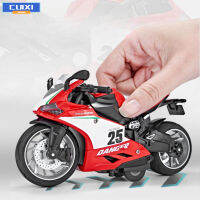 มอเตอร์ไซด์1:14อัลลอยด์พร้อมเสียงดนตรีเบาใช้ได้กับ Ducati เด็กของเล่นแบบจำลองรถมอเตอร์ไซค์ดึงหลังสำหรับเด็ก