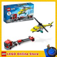 LEGO &amp; City-Ensemble de jouets de construction pour enfants, hélicoptère de sauvetage, transport, grands véhicules, garçons et filles, 5 ans et plus, 60343 pièces, 215