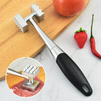 เนื้อ Tenderizer โลหะผสมสังกะสีสองด้านที่จับยางตามหลักสรีรศาสตร์การออกแบบที่สมดุลเนื้อตะลุมพุกสำหรับสเต็กไก่ปลา