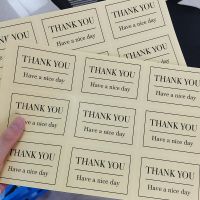 40-80pcs/pack Rectangle Transparent Thank You Stickers Seal Labels for Small Business Gift Packaging Decor Stickers Stationery Stickers Labels