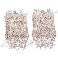 2 Pcs Cotton Rope Hand Woven Pillow Pillow Woven Decoration Pillow Pillow Hand Woven Pillow Case ()