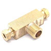 1/8 BSPP M8x1 M10x1 Thread Male -Fit 4mm/6mm Tube O.D Tee Brass Oil Pipe Fitting For Oil Filter Canister