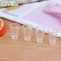 【CW】 4Pcs/Lot Transparent Miniature Cola Wine Beer Cup Dollhouse Glass Parts Decoration 13mmx19mm