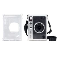 Clear Case for Fujifilm Instax Mini EVO Instant Film Camera Crystal Hard Shell Cover with Removable Shoulder Strap