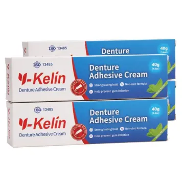 Y-Kelin Denture Adhesive Cushion (Upper) 30 Pads + (Lower) 30 Pads