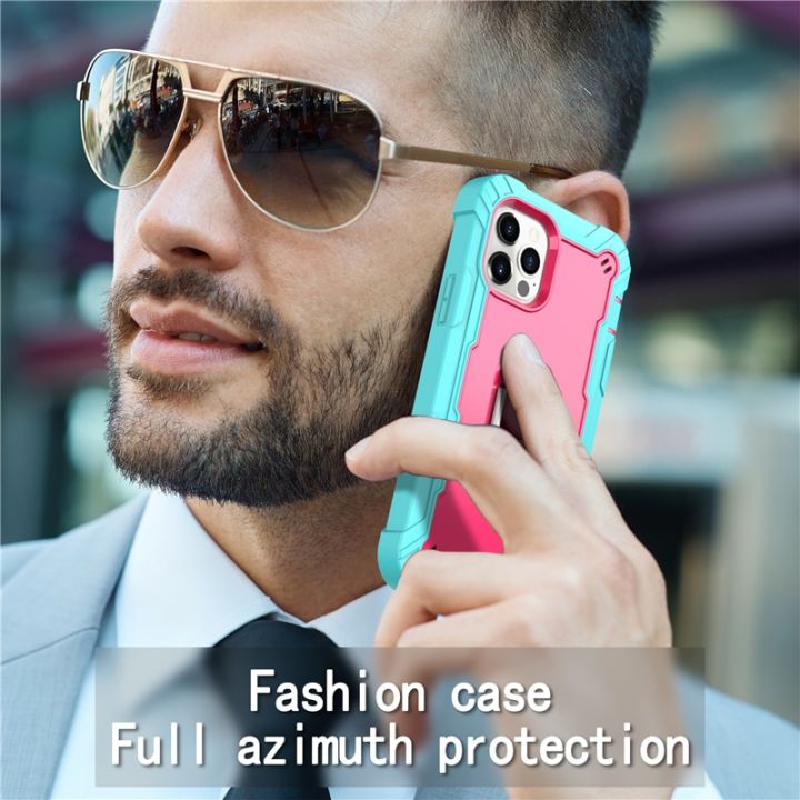 สินค้าใหม่มีในสต็อก-เคสกันกระแทกกันชนเกราะสำหรับ-iphone-14-13-11-pro-12-mini-6-7-8-plus-x-xr-xs-max-se-kickstand-เคสป้องกันที่ทนทาน