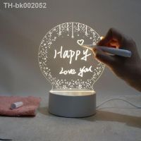 ☜✔ Night lights transparent message board with pen 3D night light table lamps acrylic notes household desktop atmosphere Home decor