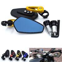 ✘┅♈ 1 Pair 7/8 22mm Universal Motorcycle Aluminum Accessories Rearview Mirror rod end side Mirror For Triumph Aprilia Ducati Yamaha