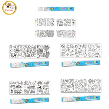 5 Pcs Childrens Drawing Roll, Drawing Paper For Kids, 118x11.8 Inches Paint  Art Paper Roll For Kids