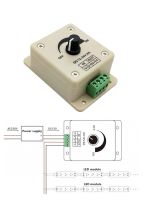 สวิตซ์หรี่ไฟ LED แบบปรับได้ป้องกันแถบที่ทำให้สว่างน้อยลงไฟ LED DC 12V 8A