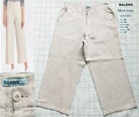 BALENO Wide Leg Linen Pant กางเกงขากว้างผ้าลินิน กางเกงลำลอง-สีเบจ(น้ำตาลอ่อน) ไซส์ 30"(สภาพเหมือนใหม่ ไม่ผ่านการใช้งาน)