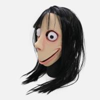 Halloween Prop Momo Hacking costume Momo Scary Game Latex Full Head With Hair