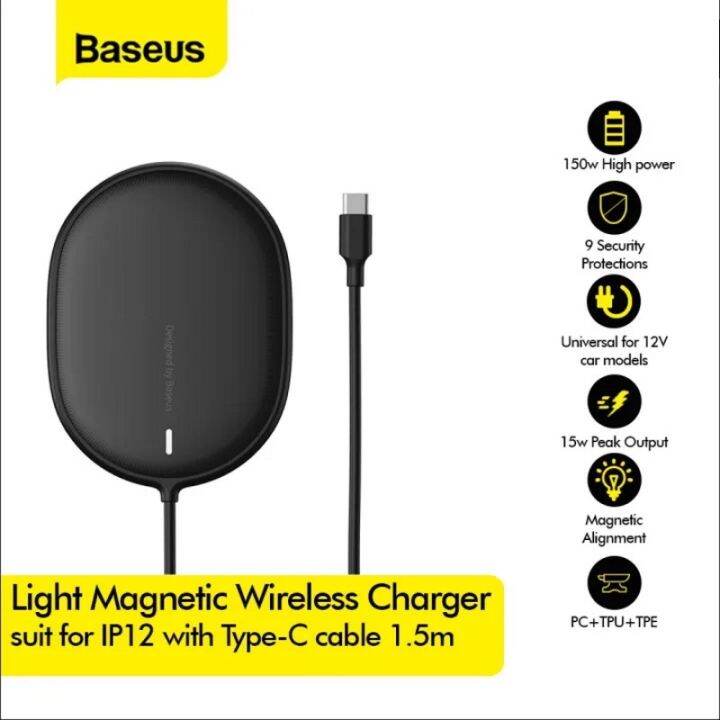 Baseus Original 15W Light Wireless Charger Fast Charging Lazada