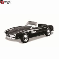 Bburago 1:32 1957 BMW 507 simulation alloy car model plexiglass dustproof display base package Collecting gifts