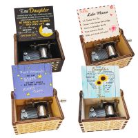 New Wooden Hand Crank Music Box Can 39;t Help Fall in Love You Are My Sunshine Birthday Gift Womens Day Gift for Wife Mother 2023