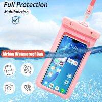 【YD】 Swim Floating Airbag iPhone 14 13 12 S23 Ultra P60 360° Cover