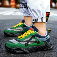 New Arrival Fashion Green Casual Sneakers Men Designer Shoes Mesh Breathable Comfortable Mens Platform Trainers zapatos hombre