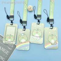 Cute Frog Card Holder Lanyard Frog Safety Badge Hanging Neck Student Campus Meal Card Cover