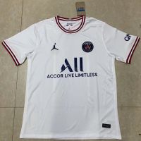 Top-quality MESSI 21/22 PSG Jersey Paris Saint Germain Fourth Football Jersi White Shirt NeymarJr 10 Mbapp 7