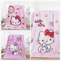 ۩✒✜Hellokitty Childrens Air Conditioning Quilt Pure Cotton KT Cat Washable Summer Thin Cartoon Girl