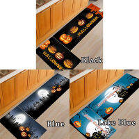 Castle and Pumkins Halloween Decoration Hallway Kitchen Runner Rug Non-Slip Backing Bathroom Runner Rug Area Rug