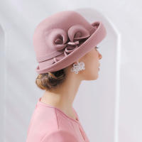 Woman Autumn And Winter Party Formal Hat England Fashion Elengant Irregular 100 Wool Felt Hats