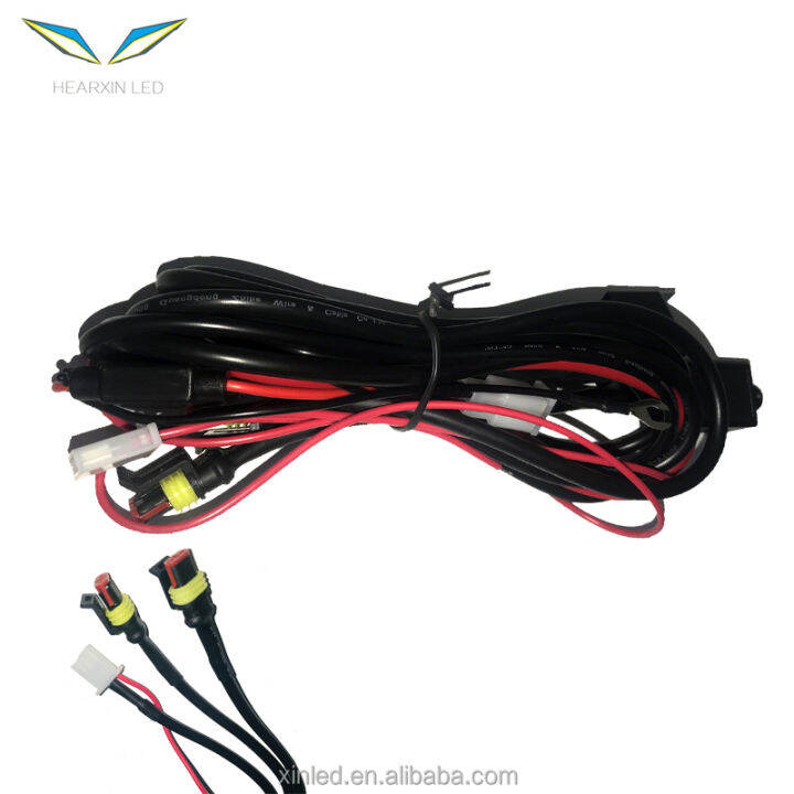 LED Light Bar Headlight Wiring Harness Relay Loom Upgrade Headlight H4