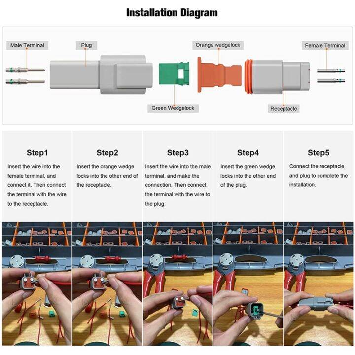 dt-connector-2-3-4-6-pin-deutsch-connector-kit-waterproof-automotive-electrical-connectors-with-stamped-contacts