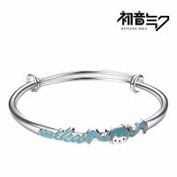 Hatsune Miku Bracelets for Girls Silvery Jewelry Hatsune Miku Vocaloid Anime Bracelets Bangle Women Bff Accessorie Wholesale New