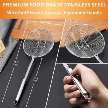 Spider Skimmer Strainer Ladle Deep Frying Chinese Spoon Stainless