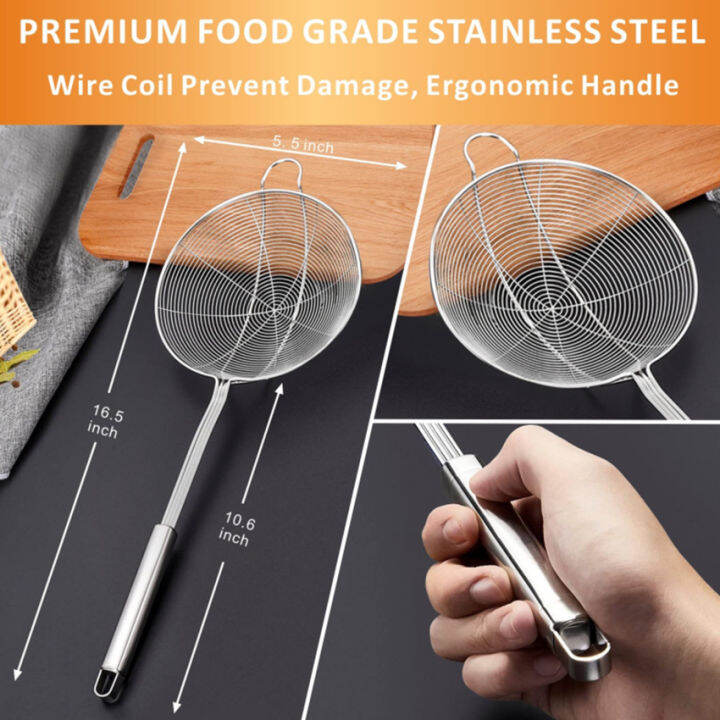 Steel Spider Strainer Skimmer Ladle for Kitchen Cooking and Frying