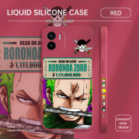 เคสโทรศัพท์สำหรับ Xiaomi Redmi A1รูปการ์ตูนสุดเจ๋ง Zoro เคสโทรศัพท์ปลอกซิลิโคนน้ำรูปแบบขอบสี่เหลี่ยมคลุมทั้งหมดเคสป้องกันกล้อง