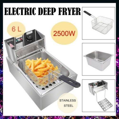 Heavy duty 6L Electric Deep Fryer Stainless Steel Commercial French