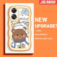 เคส JIUMOO สำหรับ OPPO Reno 8 T 5G Reno8 T A1 Pro ลายอนิเมชั่นใหม่ลายมาคารอนกันกระแทกแบบใสนิ่มเคสมือถือโปร่งใสลายกล้องถ่ายรูปสร้างสรรค์เคสซิลิกาเจลฝาครอบป้องกัน