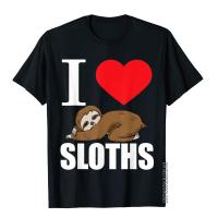 I Love Sloths Cool Adult Birthday Gift Sloth Lover T-Shirt T Shirt Tops &amp; Tees On Sale Cotton 3D Style Cool Mens S-4XL-5XL-6XL