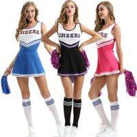 ☢ Cherish8shgb Cheerleader Ulzzang for Outfit School Uniform Musical Costume Pompoms S-XL