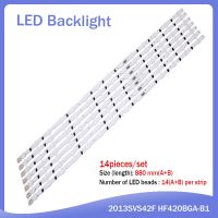 แถบไฟแบ็คไลท์ LED 14ชิ้น/เซ็ตสำหรับ UE42F5300 D2GE-420SCB-R3 D2GE-420SCA-R3 2013SVS42F 25307A BN96-25306A CY-HF420BGAV1H