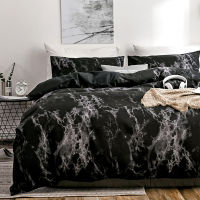 23pcs Fashion Marble Duvet Cover Set Pillowcases Double Queen King Size Comfortable Soft Bedding Set (No Filling No Bed Sheet)