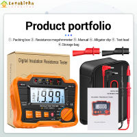 Letabitha เครื่องวัดแรงดัน100-1000V,เครื่องทดสอบความต้านทานฉนวนดิจิตอล Megohm ความแม่นยำสูง