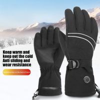 【LZ】۞◊  Luvas de esqui da motocicleta à prova dwaterproof água luvas de aquecimento elétrico snowboard snowmobile luvas de inverno das mulheres dos homens neve equitação da bicicleta