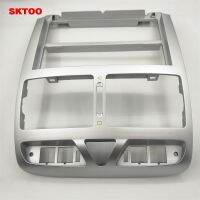 SKTOO Fit สำหรับ Peugeot 307 Original Silver Instrument Center Air Outlet Center แผงตารางตกแต่งกรอบ