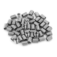 50Pcs M6x1.0x2.5D Stainless Steel Wire Screw Bushing Sleeve Set Helical Thread Inserts Self-Tapping Helicoil Thread Repair Tools