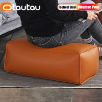 OTAUTAU Plus Big Faux หนัง Ottoman Pouf สตูลบรรจุ Bean Bag Footrest สตูลวางเท้ามุมประตูด้านข้างที่นั่ง Futon Frameless