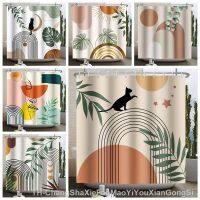 【hot】✗□  Mid Boho Shower Curtain for Abstract Arch Aesthetics