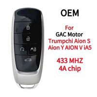 Car Keyless Go Smart Remote Key 433MHZ 4A Chip For GAC Motor Trumpchi Aion S Aion Y AION V iA5 Intelligent Remote Key