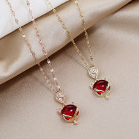 Red Fox Pendant Collar Chain Womens Chic Short Girlfriend Necklace Korean Net Red Sen Necklace Jewelry P87N P87N