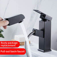 Bathroom Waterfall Basin Sink Faucet Black Faucets ss Bath Faucet Hot&amp;Cold Water Mixer Vanity Tap Deck Mounted Washbasin tap