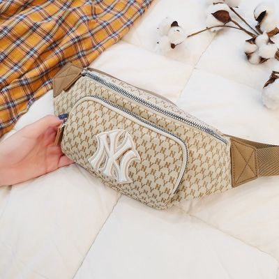 Korea mlb embroidered chest Tide nd NY crossbody bag